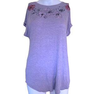 Apartment 9 Women's Size Small Casual Shirt Lilac Purple Floral Comfort Stretch